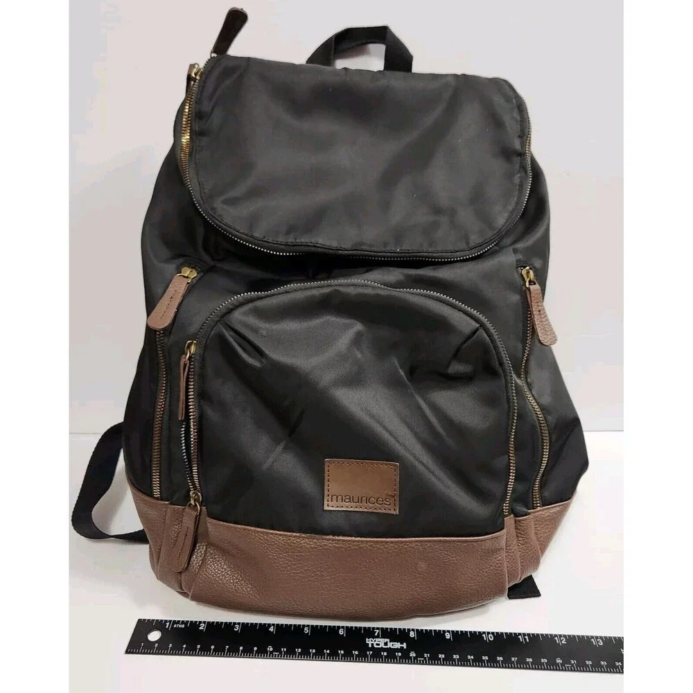 Maurices Black Nylon Backpack 15